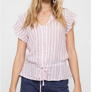 RAILS Hunter Bretton Rose Stripe Button Down Top